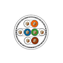 Patchkabel C6a S/FTP LSZH 27AWG Alcadon 500m/trumma vit